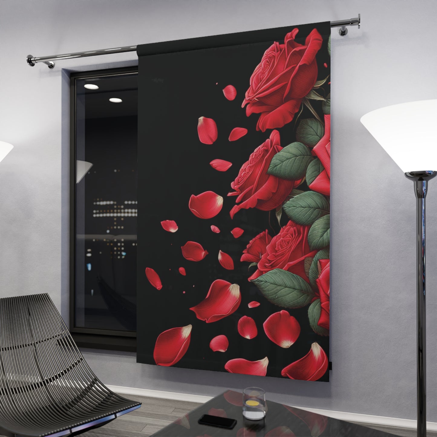 Floral Print -Window Curtains (1 Piece)