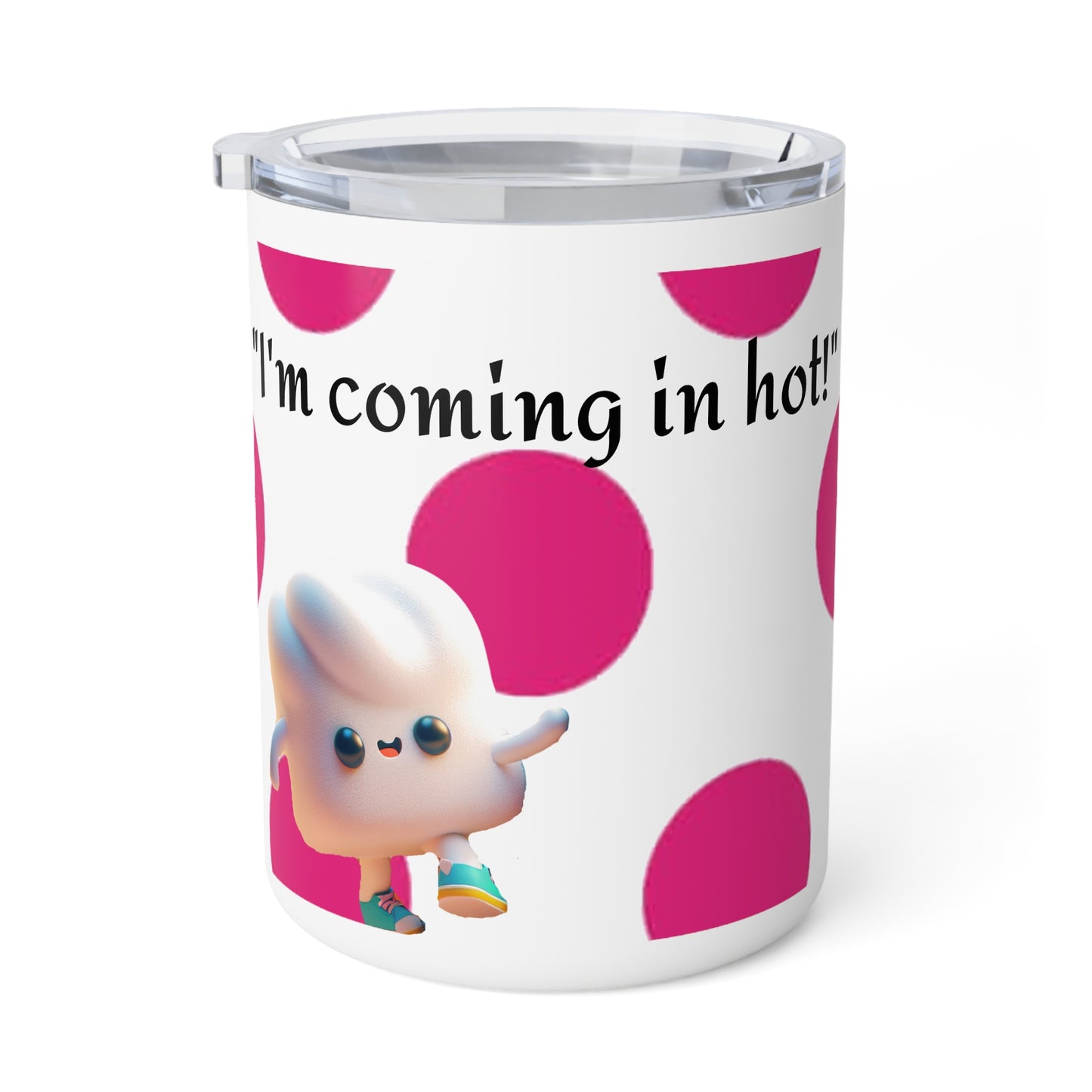 Cute Insulated Coffee Mug - "I'm Coming in Hot!" - Fun Drinkware for Coffee Lovers