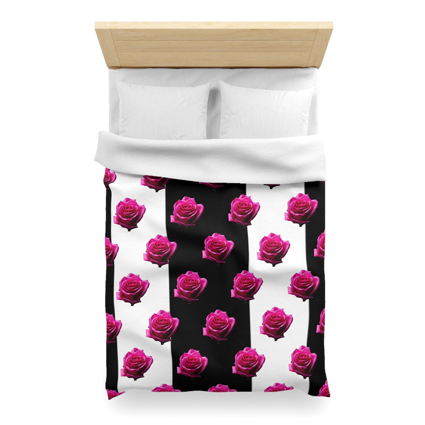 Elegant Rose Pattern Microfiber Duvet Cover for Stylish Bedrooms