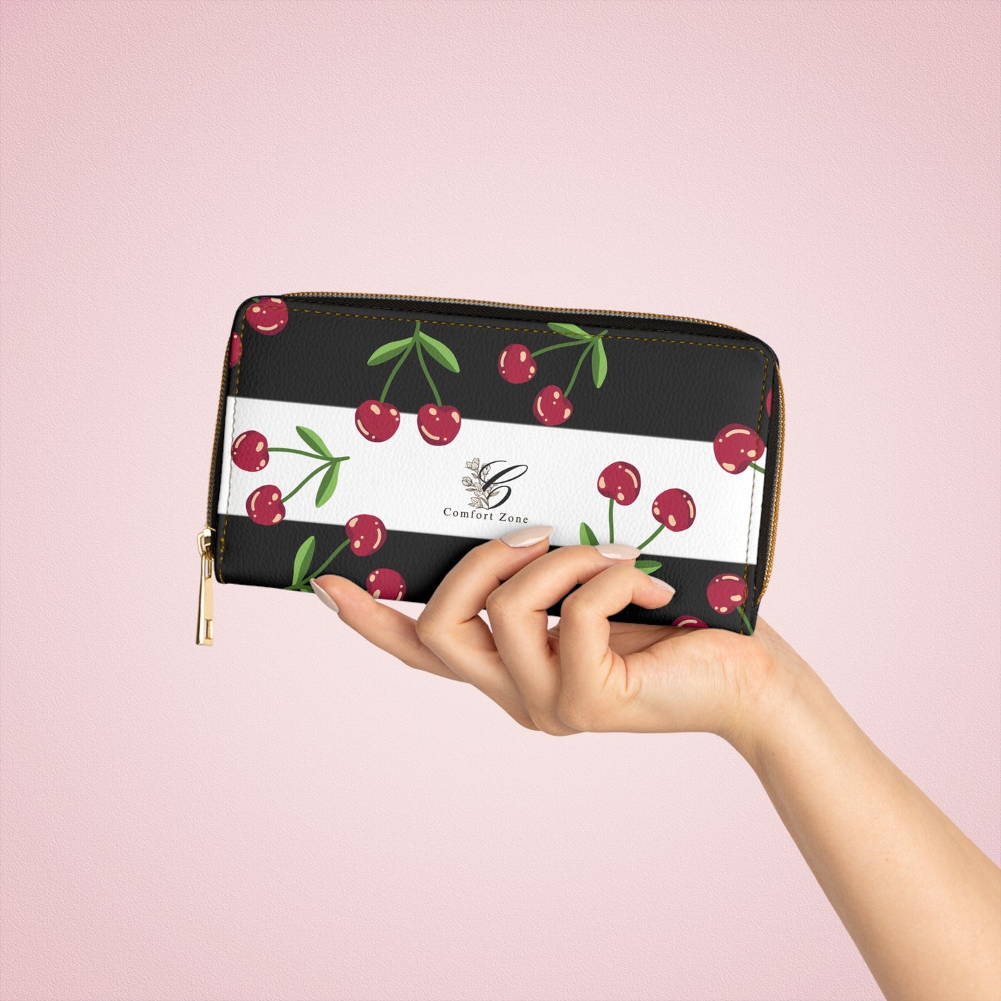 Zipper Wallet - Cherry Drop Custom Zipper Wallet