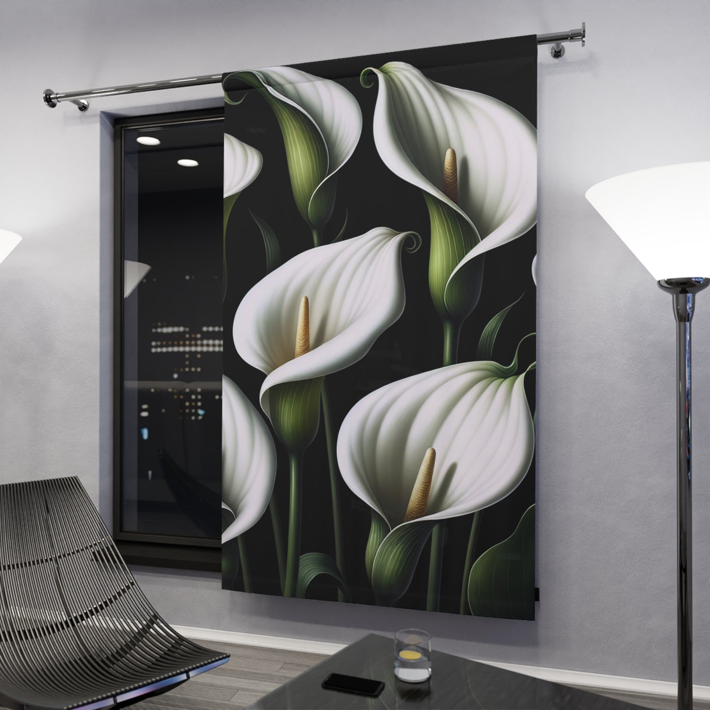 Floral Print -Window Curtains (1 Piece)