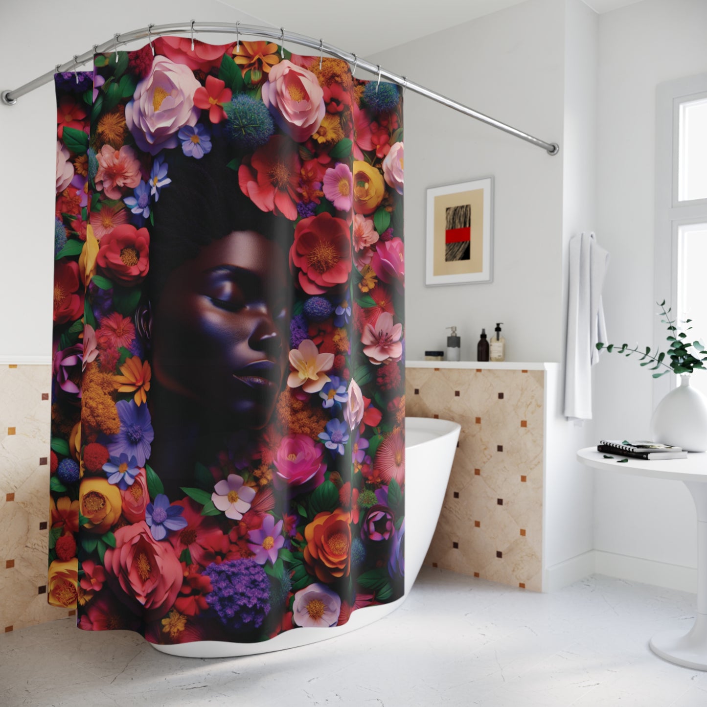 Floral Shower Curtain - Decorative Bathroom Upgrade | Comfort Zone Edit