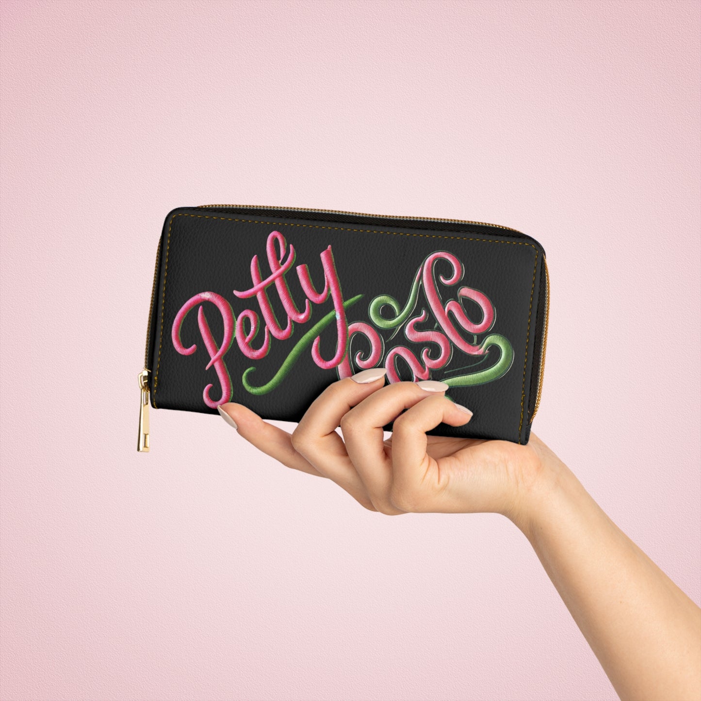 Zipper Wallet -"Petty Cash" Stylish & Playful
