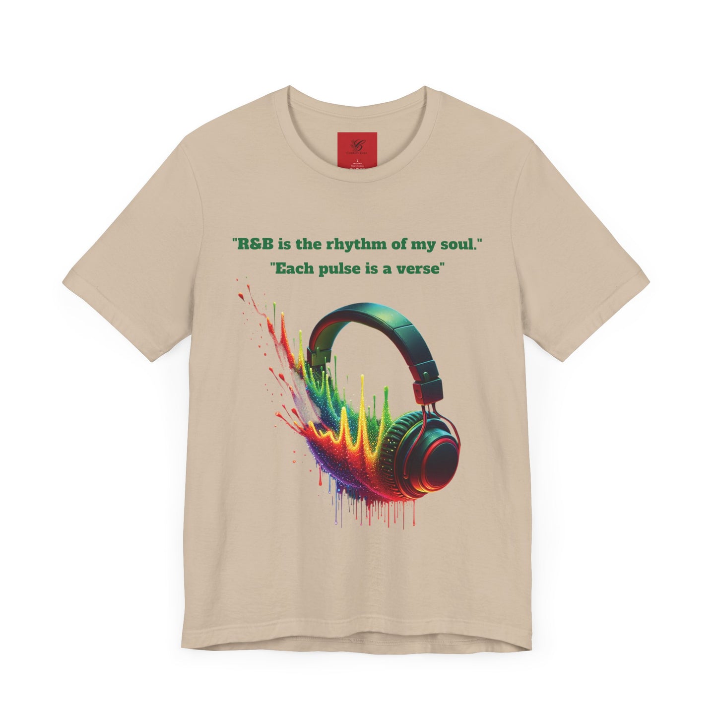Vibrant R&B Inspired Unisex Jersey Tee - "R&B is the Rhythm of My Soul"